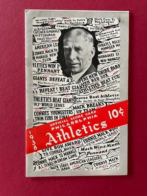 Free Ship - 1938 Unscored Program - Philadelphia Athletics vs Cleveland Indians - Image 1 of 4