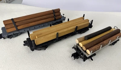 Lot (3) Vintage American Flyer S Gauge Lumber Load Cars #'s  914 | 928 | 42597 - Image 1 of 4