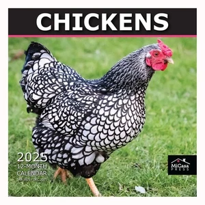 - Chickens 2025 Wall Calendar 12 Month | 12" x 24" Open | Thick & Sturdy Pape... - Picture 1 of 6