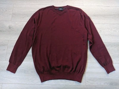 Suéter Paul & Shark Yachting Cool Touch Lana Cuello en V Borgoña Para Hombre Talla L Italia Foto 1 de 4