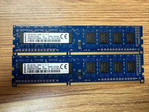 (2X4GB) Kingston 8GB 1Rx8 PC3L-12800U Desktop Memory Ram 9995402-E06.A00G - Picture 1 of 2