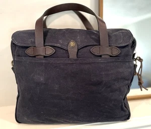 RARE Filson Navy Tin Cloth variant (Original/256) Briefcase - Picture 1 of 8