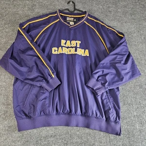 Camisa de Carolina del Este para Hombres 3XL Pullover Púrpura Rompevientos NCAA Fútbol Russell - Imagen 1 de 13