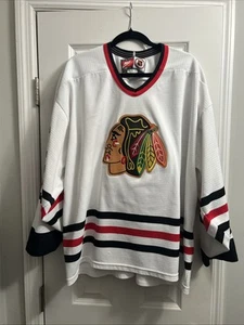 Chicago Blackhawks Vintage weiß Nike Trikot Gr. XL Throwback NHL - Bild 1 von 24