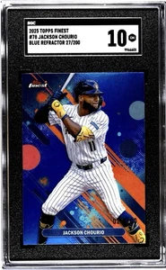 2025 Topps Finest - Common Jackson Chourio #78 Blue Refractor /200 - Picture 1 of 2