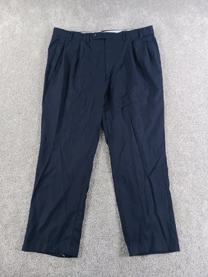 Pantalones de vestir Nautica 38x30 para hombre azules 100 % lana plisados Foto 1 de 4