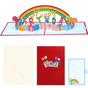 Elegant Stratified Paper Sculpture Birthday Card With Example Writing Space - Picture 1 of 8
