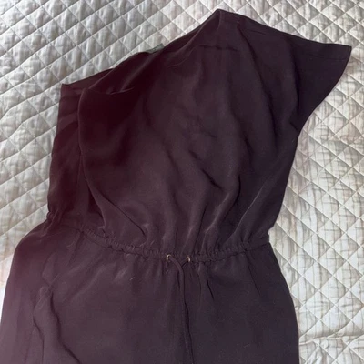 Mono negro de pierna ancha Lauren Ralph Lauren para mujer talla 4 cordón cintura Foto 1 de 4