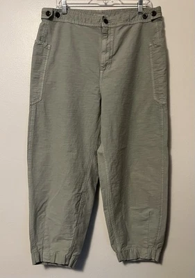 Pantalones para mujer Everlane The Fatigue Barrel hoja de la bahía verde talla 16 pierna ancha Foto 1 de 4
