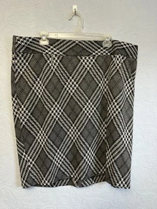 Lane Bryant Gr. 20 schwarz & grau Hahnentritt Ponte Strick Bleistiftrock mit Stretch - Bild 1 von 5