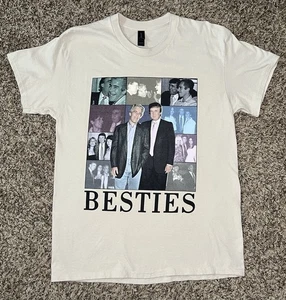Trump Epstein Besties T-Shirt Jeffrey Epstein and Donald Trump LG 20” X 29” - Picture 1 of 7