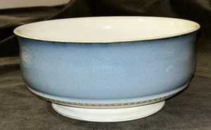 Castile Blue By Denby Langley England Footed Serving Vegetable Bowl 8 3/8” EUC   - Picture 1 of 9