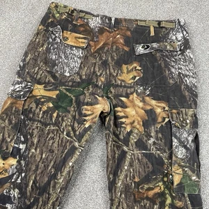 Mossy Oak Hunting Pants Men 38x30 (Fit 37x29) Camo Cargo Outdoors Baggy Y2K Wide - Picture 1 of 12
