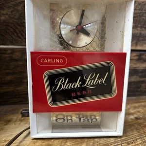 Vintage Carling bar clock Black Label Rare No Light. Beer Brewing - Picture 1 of 12