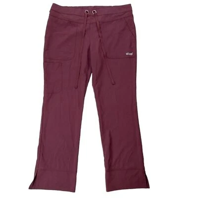 Grey's Anatomy Womens Scrub Pants Medium Burgundy Straight Leg Style 2207P - Image 1 of 4