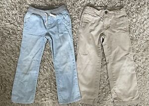LOT OF 2 Boys Gap Denim Pants & Old Navy Khaki Pants, Size 5Y, Great Condition!