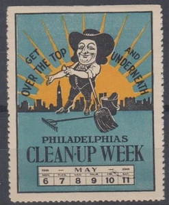 US 1918 CINDERELLA ETIKETT PHILADELPHIAS AUFRÄUMWOCHE (ID: 265/D64249) - Bild 1 von 1