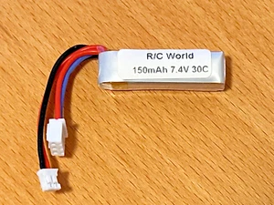 For Micro RC LIPO BATTERY 7.4V 150MAH 2S -30C- (1PCS) - Picture 1 of 5