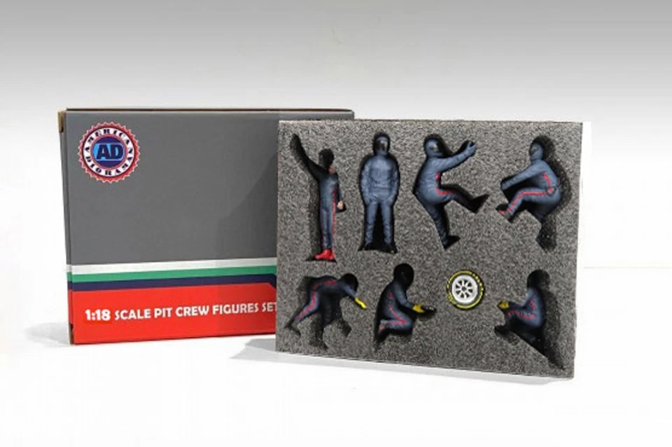 FIGURA FÓRMULA UNO F1 PIT CREW TEAM AZUL SET III 1/18 DIORAMA AMERICANO 76558 Foto 1 de 4