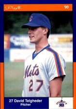 1990 Columbia Mets Postcards Play II #1 David Telgheder Slate Hill New York Card