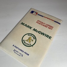 1989 BARRY COLLA "MARK McGWIRE" COMPLETE POSTCARD SET (8) OAKLAND ATHLETICS