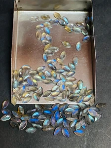 Labradorite Faceted Marquise Cut Loose Gemstone 6x3mm - 8x4mm Natural DG - Picture 1 of 8