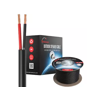 Oxygen-Free Copper Outdoor Audio Speaker Wire 14/2 AWG CL3 Rated Audio Cable - Picture 1 of 6