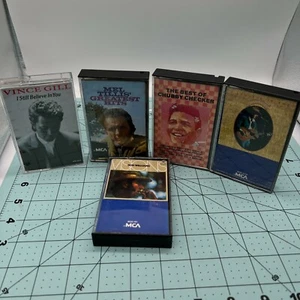 5 Country Cassette Vince Gill, Mel Tillis, Don Williams, Chubby Checker - Picture 1 of 11