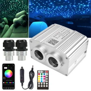 12V 16W RGBW Glasfaser Auto Sternenhimmel Nachtlicht Lichtfaserset Dual Head - Bild 1 von 25