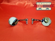 CAFE RACER ROUND DELUXE CHROME BAR END MIRRORS