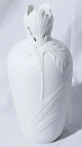 Franz White Unpainted Floral Porcelain Vase 10" - Picture 1 of 6