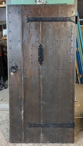 A LARGE RECLAIMED OAK PLANK DOOR FOR COVERED EXTERNAL USE WIDTH 966mm DE1030 - Picture 1 of 23
