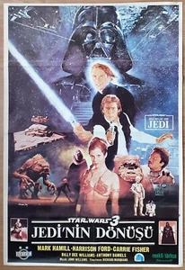 Return of the Jedi ORIGINAL Turkish '86 1st Rel. POSTER Star Wars Omer Muz - Bild 1 von 5