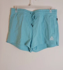 Reebok Renew French Terry Relaxed Shorts Women's Size XL MARINE BLUE NEW - Picture 1 of 9