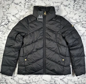 BARBOUR INTERNATIONAL Womens Black Mackney Quilt Jacket SIZE 10 BNWT Authentic - Picture 1 of 13