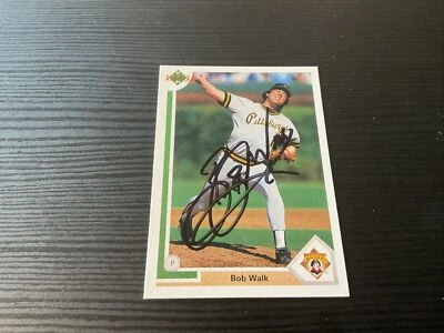 Bob Walk Autographed Signed 1991 Upper Deck #689 Card MLB Pittsburgh Pirates - Image 1 of 2