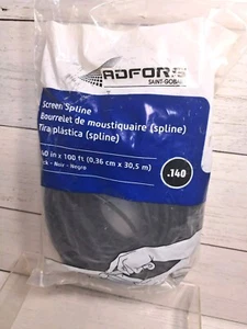 Schermo per porta spline ADFORS nero spline, .140 pollici x 100 piedi - finestra durevole  - Foto 1 di 6