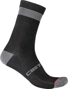Castelli Alpha 15 Socks Women's L/XL Black/Dark Gray Bike Cycling  - Picture 1 of 1