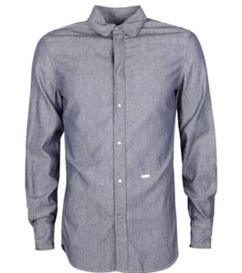 DSQUARED2 Men's Blue Denim Snap Button Shirt Size 44 - S New S74DM0007 - Picture 1 of 4