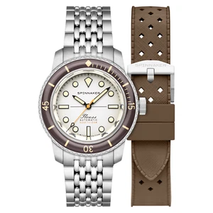 Spinnaker Fleuss 40 Automatic 145TH Limited Edition Smoky White Men's Watch SP-5 - Picture 1 of 8