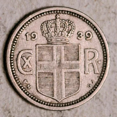 ICELAND 10 AURAR 1939/6 (OVERDATE!) Cover