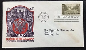 1945 FDC - Scott# 934 - US Army - Staehle Cachet - Picture 1 of 1