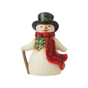 Jim Shore Mini Snowman Figurine Snowman Long Red Scarf 6009008 Heartwood Crk New - Picture 1 of 3