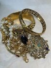 Vintage Gold Tone Jewellery Lot Bracelet Napier Pearl Necklace Ring Bracelet