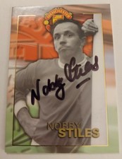 Futera AUTOGRAPH REDEMPTION Error Card Nobby Stiles Manchester United 9971/ 250