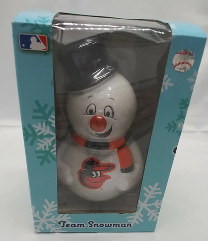 MLB Forever Baltimore Orioles Team Snowman. Brand New In Box Never Opened Cover