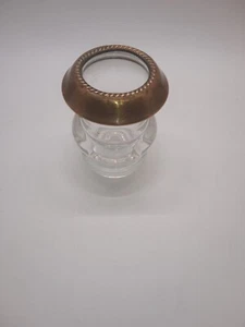 Porta stuzzicadenti in vetro vintage cerchio in ottone vetro progettato anello manipolato secchio ghiaccio - Foto 1 di 5