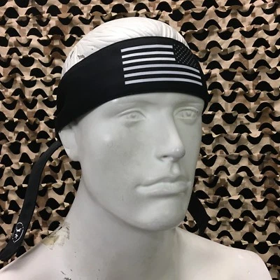 NEW HK Army Paintball Headband - USA Flag Black