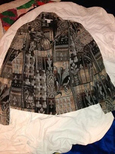DRESSBARN KLEID REISSVERSCHLUSS JACKE GRAU BRAUN SCHWARZ GRÖSSE 2X - Bild 1 von 9