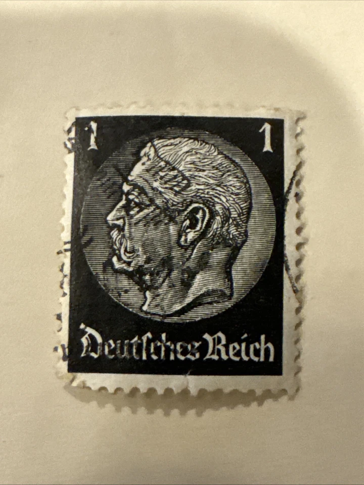 German postage stamp 1 Deutsche reich, very rare,  black. Nice Condition - Image 1 of 4